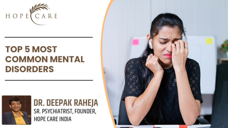 Top 5 most common mental disorders